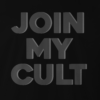 Join My Cult Logo T-Shirt Black w/ Dark Grey/Grey Front Detail