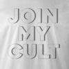 Join My Cult Logo T-Shirt White and Grey Front Detail